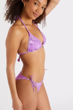 Bikini imprimé bandanas coloris lilas Rico & Lina Benita-Banana Moon Online