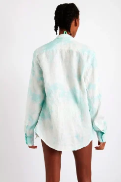 CHEMISE Tunique Beachwear bleu PAROO ARUTA S-Banana Moon Hot