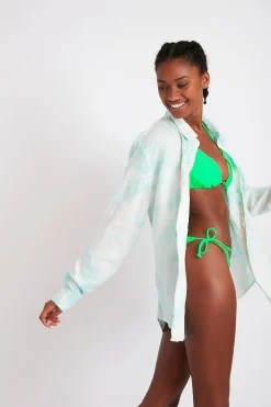 CHEMISE Tunique Beachwear bleu PAROO ARUTA S-Banana Moon Hot